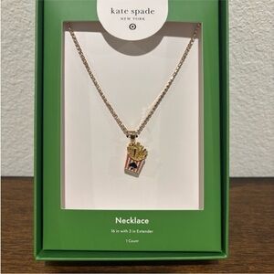Kate Spade Gold Necklace with French Fry Charm